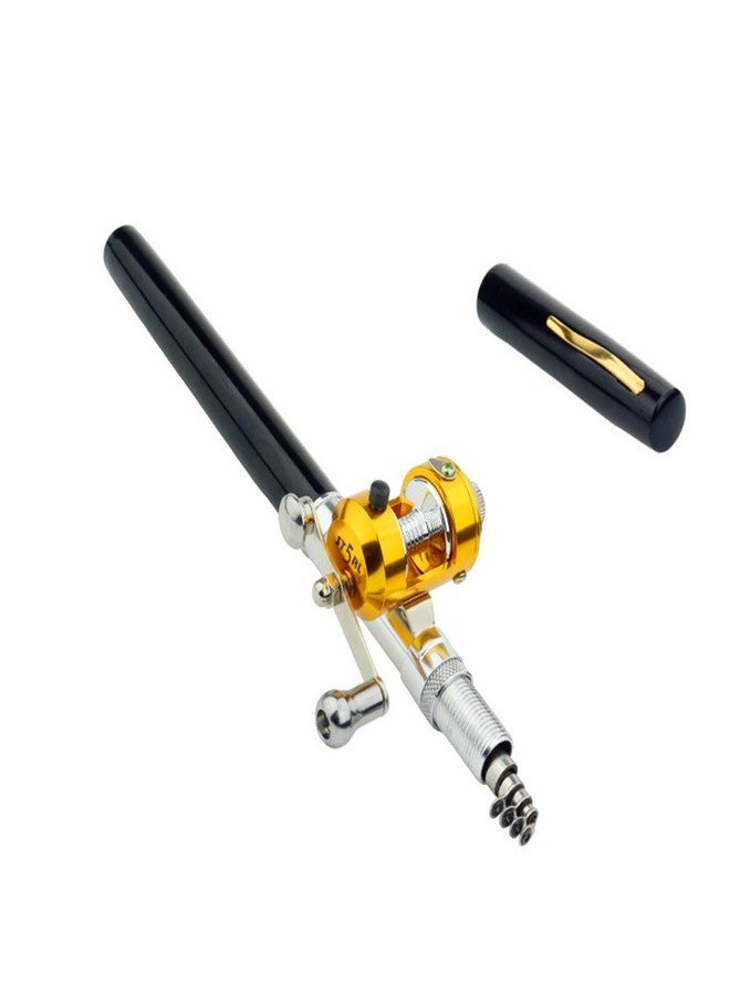 EMMRAGNO Portable Pocket Telescopic 38inch Mini Pen Shape Fishing Rod and Reel Combos, Pen Shape Folded Fishing Pole with Reel Wheel Gift, Suit for River, Lake, Reservoir, Ice Fishing and So On - Image 2