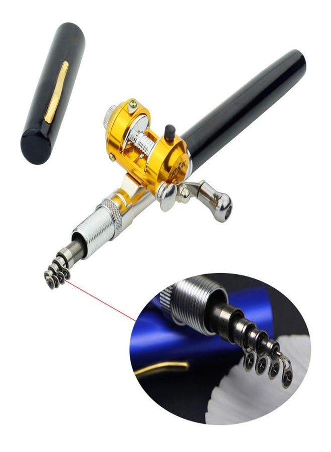 EMMRAGNO Portable Pocket Telescopic 38inch Mini Pen Shape Fishing Rod and Reel Combos, Pen Shape Folded Fishing Pole with Reel Wheel Gift, Suit for River, Lake, Reservoir, Ice Fishing and So On - Image 5