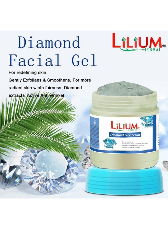 LILIUM Diamond Gently Exfoliates & Smoothness Active Anti Wrinkle Face Scrub 500Ml - Image 3