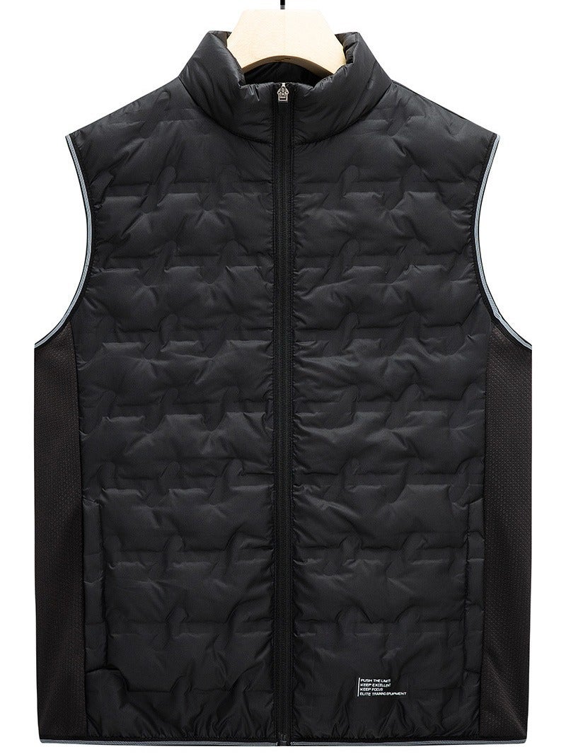 Down Vest Men'S Lightweight Vest Warm Collar All-Match No-Running Velvet Waistcoat Casual Gods - Image 2