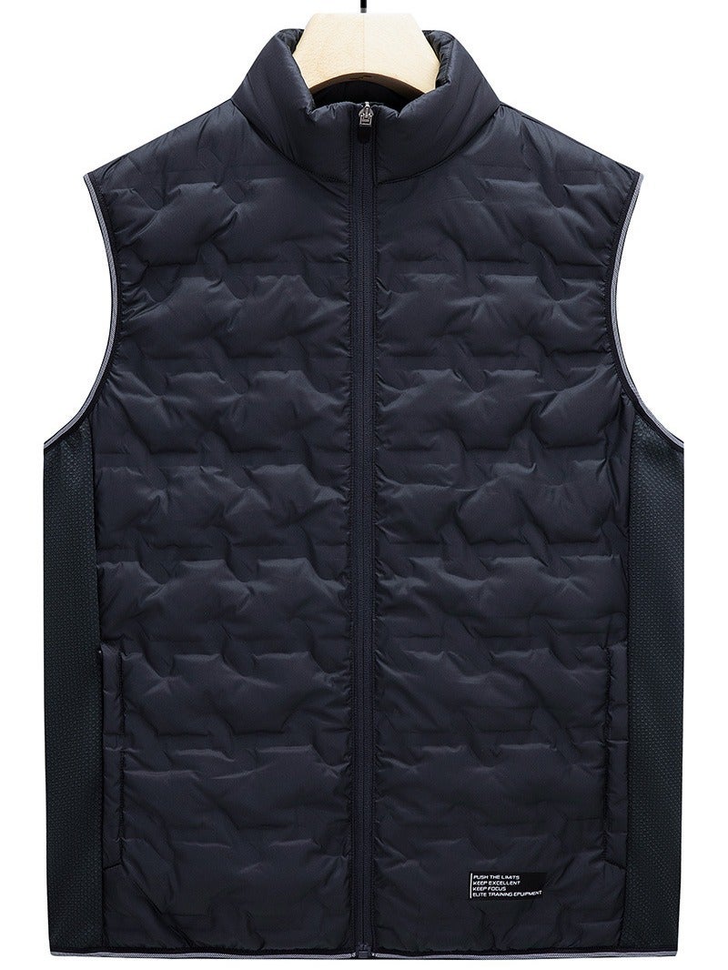Down Vest Men'S Lightweight Vest Warm Collar All-Match No-Running Velvet Waistcoat Casual Gods - Image 4