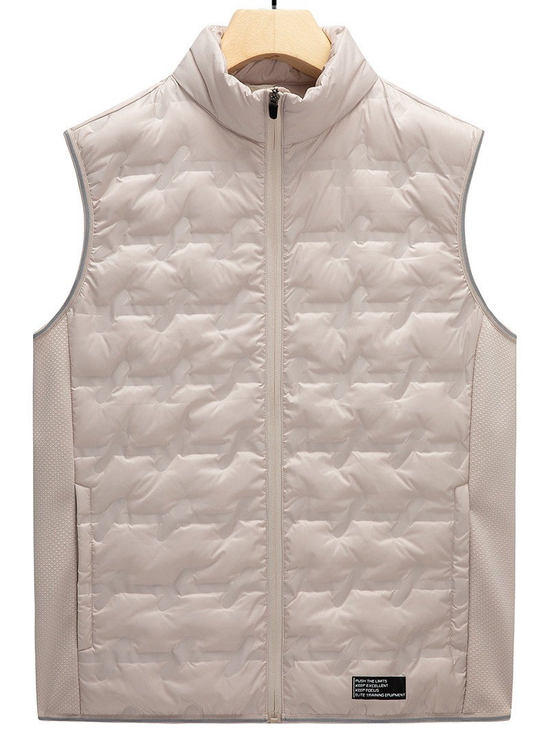 Down Vest Men'S Lightweight Vest Warm Collar All-Match No-Running Velvet Waistcoat Casual Gods - Image 5