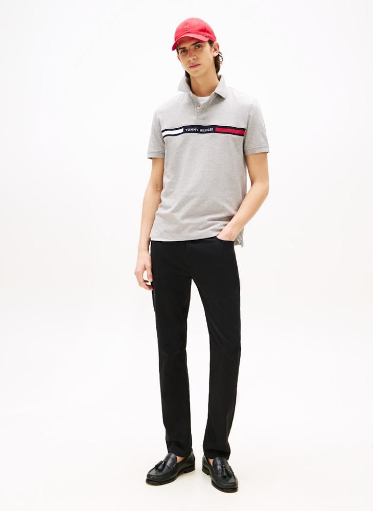 تومي هيلفيغر بولو قطن مطاطي بقصة عادية - Image 3