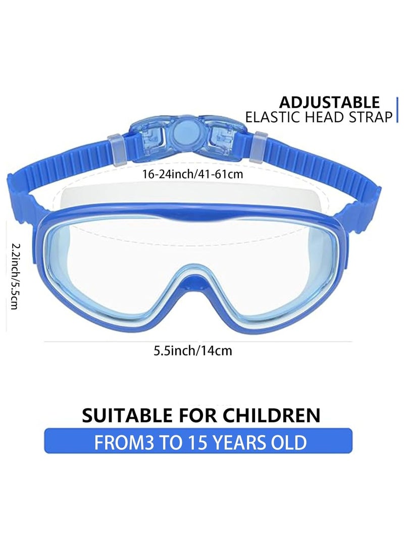 ATRJSZ Kids Swim Goggles 2 Pack Anti-Fog Anti-UV Wide View Swimming Goggles Pool Goggles for Kids 3-15 - Image 2