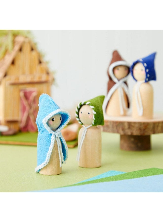 Bright Creations 50 Pack Unfinished Wooden Peg Doll Bodies, Natural Wood Figures for Painting, DIY Arts and Crafts, 2.4 inches Tall - Image 2