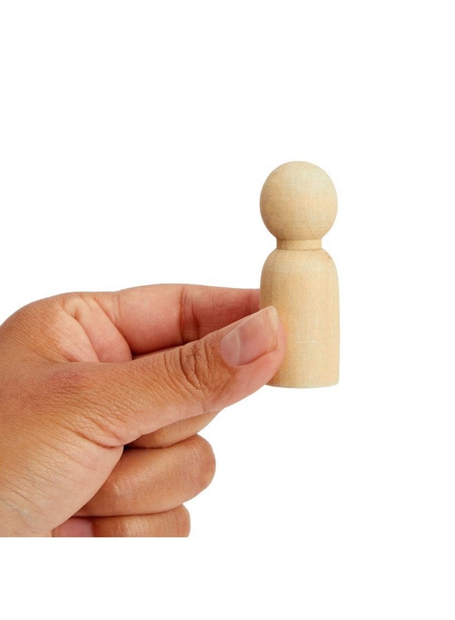 Bright Creations 50 Pack Unfinished Wooden Peg Doll Bodies, Natural Wood Figures for Painting, DIY Arts and Crafts, 2.4 inches Tall - Image 5