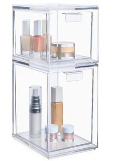 STORi STORi Audrey Stackable Clear Bin Plastic Organizer Drawers, 2 Piece  Set, Organize Cosmetics and Beauty Supplies on a Vanity, Made in USA UAE