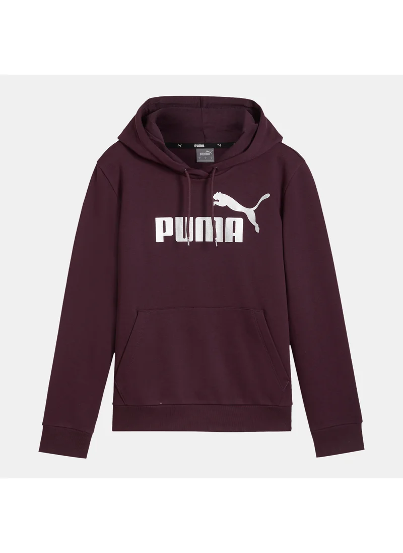 PUMA Women's Essentials+ Metallic Logo Hoodie