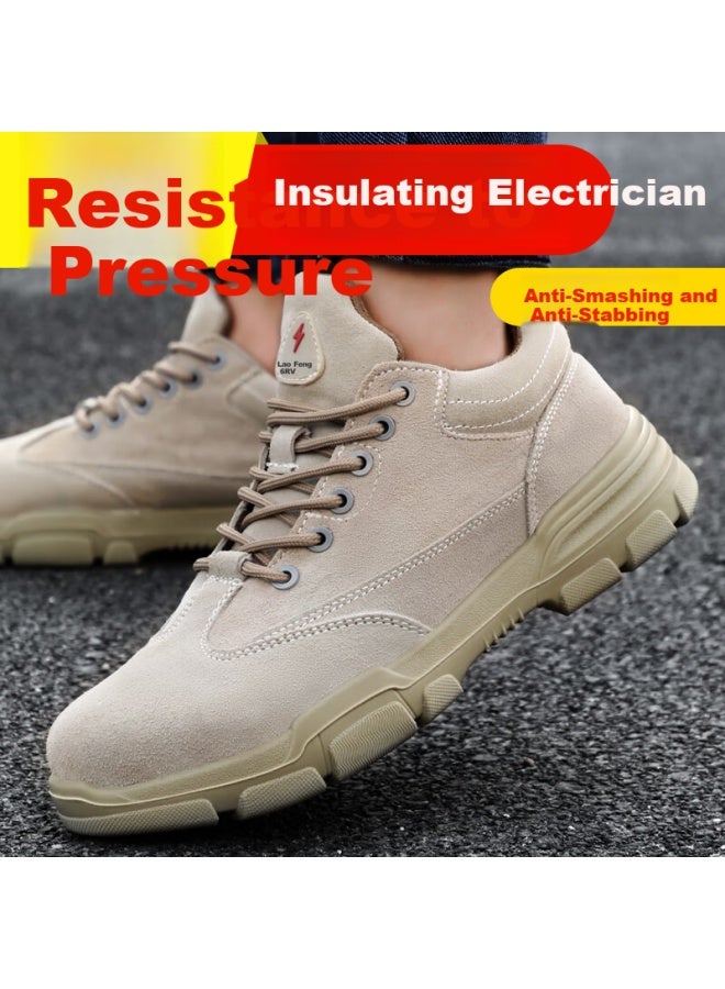 JUNBU Insulated Electrician Safety Shoes With Anti-Smashing And Anti-Piercing Plastic Toe Cap Lightweight Safety Work Shoes 9173Kv 40 - Image 4