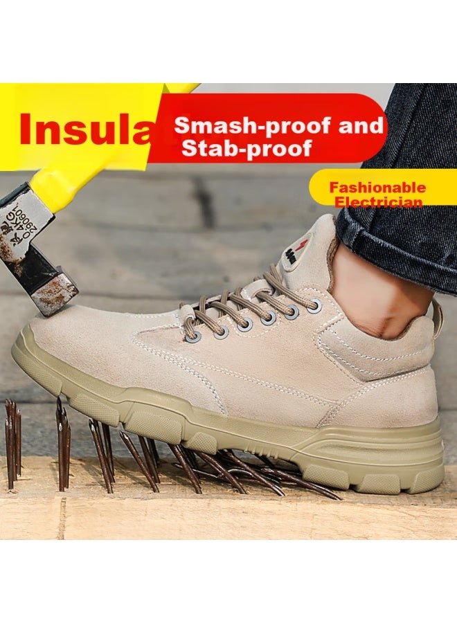 JUNBU Insulated Electrician Safety Shoes With Anti-Smashing And Anti-Piercing Plastic Toe Cap Lightweight Safety Work Shoes 9173Kv 40 - Image 5