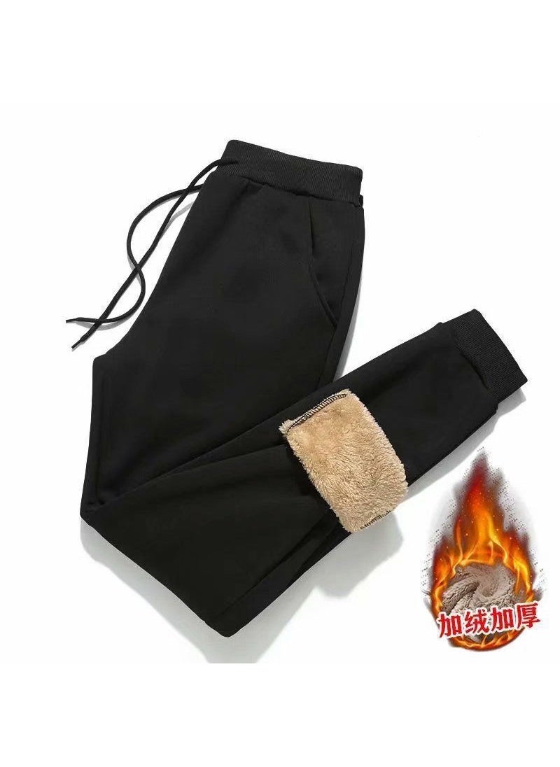 Generic - Mens Winter Sherpa-Lined Hoodie Pants Set Casual Pants Lamb Fleece - Image 1