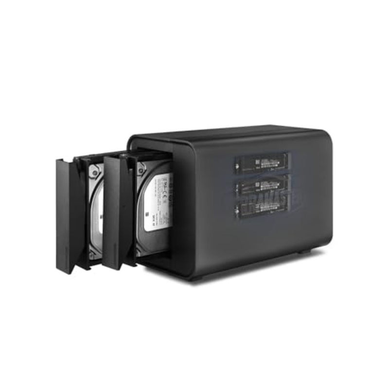 حاوية TERRAMASTER D5 Hybrid HDD NVMe - USB 3.2 Gen 2 10Gbps Type C 5Bay USB تخزين يدعم RAID 0/1/Single/JBOD حصريًا 2+3 RAID Hybrid Disk Array بدون أقراص - Image 1