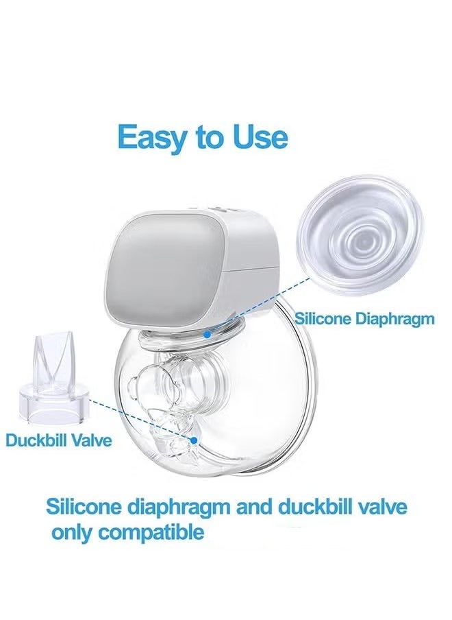 Gonice Pack Of 4 Duckbill Valves And 2 Pack Of 2 Silicone Diaphragm Compatible with Wearable Breast Pump  - Image 2