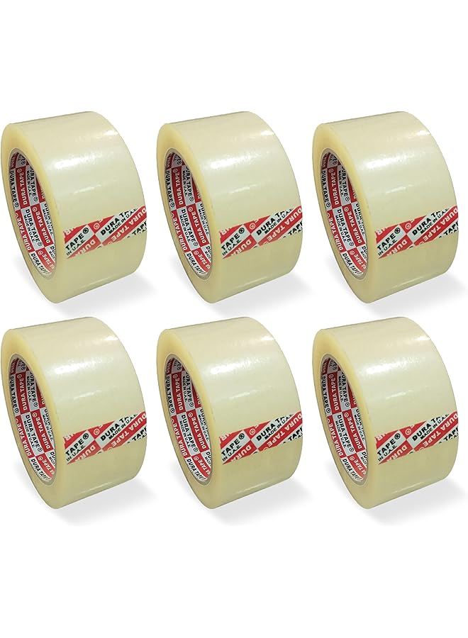 Dura شريط التعبئة الشفاف من علامة دُورا® 48 مم × 100 ياردة (91.44 م) × 6 قطع - Image 1
