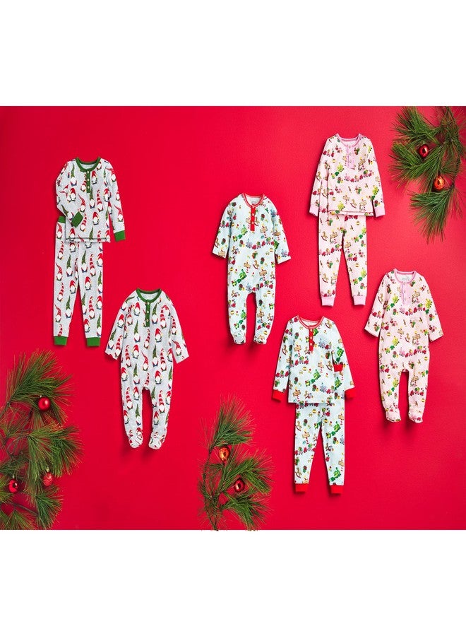 Mud Pie baby boys Christmas Gnome Pajamas and Toddler Sleepers, Gray, 2T US - Image 2