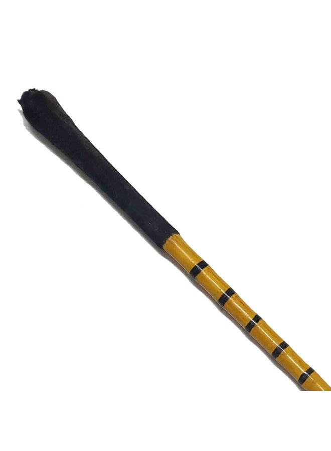Aswan beech wood cane for men, Siler color buffalo leather - Image 3
