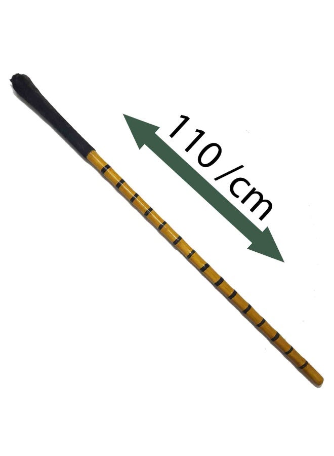 Aswan beech wood cane for men, Siler color buffalo leather - Image 2