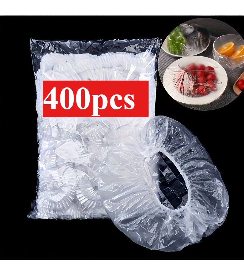 Vibrant Striped Elastic Food Covers 400 Pack Transparent Plate Protectors - Image 3
