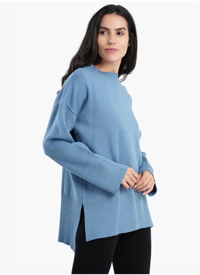Clue Pullover with Wide Ribbed Hem  - Image 2