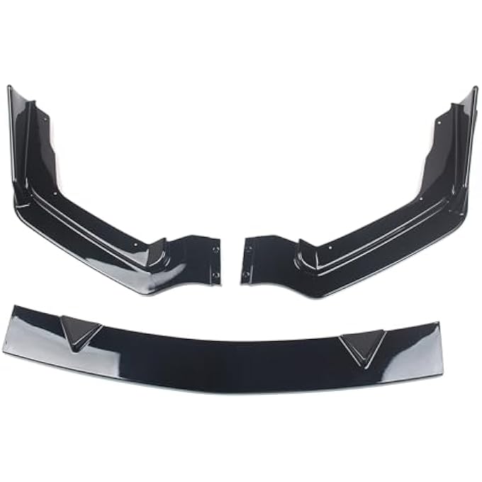 FINMOKAL Glossy Black 3-Piece Front Bumper Lip Spoiler Splitter Compatible with Infiniti Q50 Sport 2014-2017 - Image 5