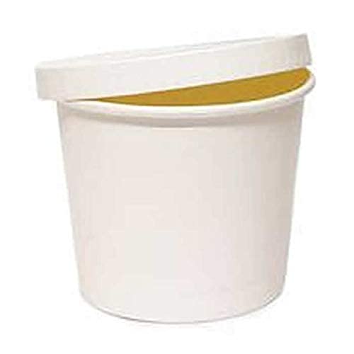 SANWALSA [1000 ml, 10 Count, White Disposable Bagasse Paper Container with Lid | Eco-Friendly Bowl/Tub for Picnic, Travel, Food Truck | Ideal for Both Hot & Cold Food - Image 2