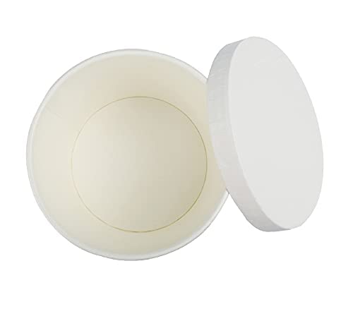 SANWALSA [1000 ml, 10 Count, White Disposable Bagasse Paper Container with Lid | Eco-Friendly Bowl/Tub for Picnic, Travel, Food Truck | Ideal for Both Hot & Cold Food - Image 4
