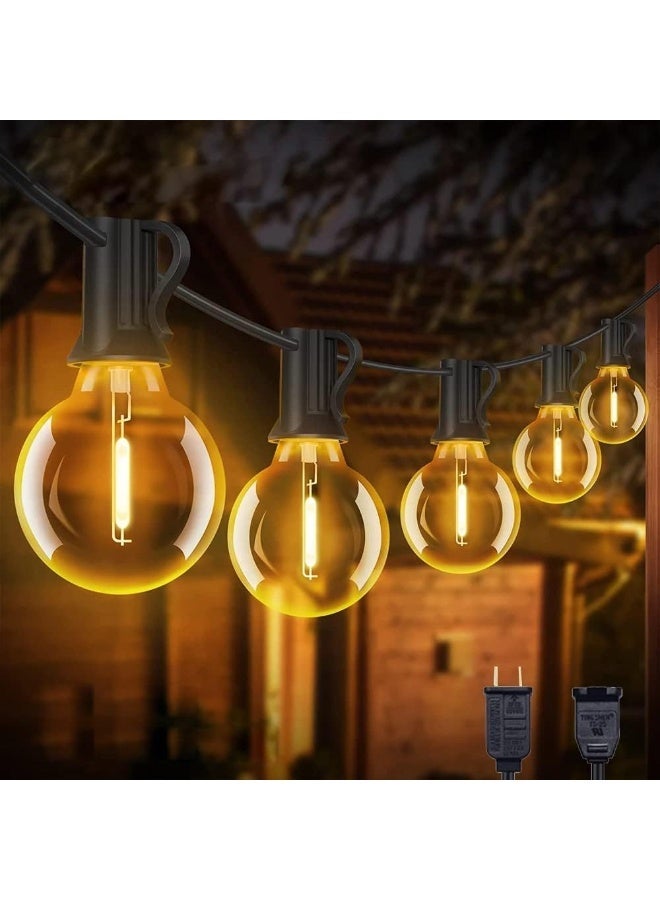 Plug String Lights 20m with 20 Vintage LED Bulbs – Warm White, Shatterproof, Weatherproof Outdoor Lighting for Patio, Garden & Backyard - Image 1