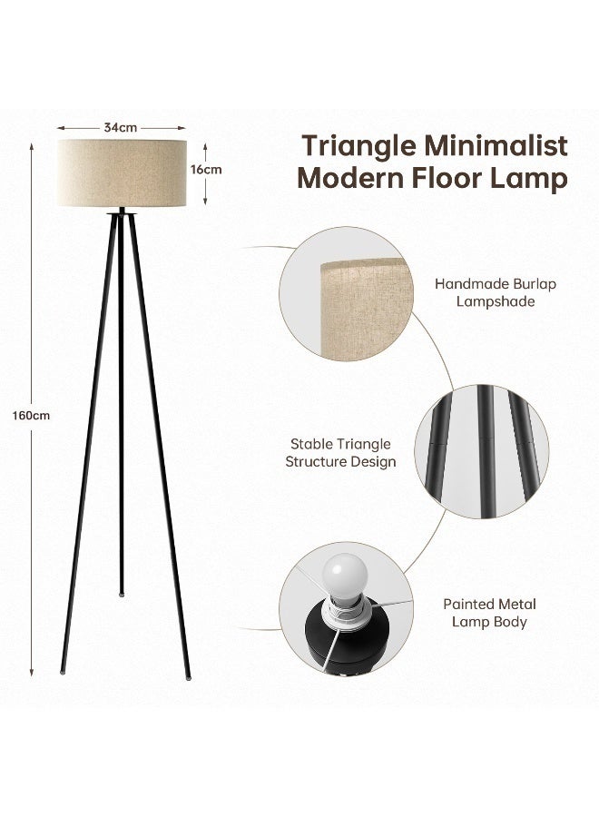 NEWLAN Modern Triangle Floor Lamp: Smart Remote Dimmable, 3 Color Temperatures, Multi-Scene Stable Lighting for for Living Room Office Bedroom . 16x34x160cm Beige - Image 3