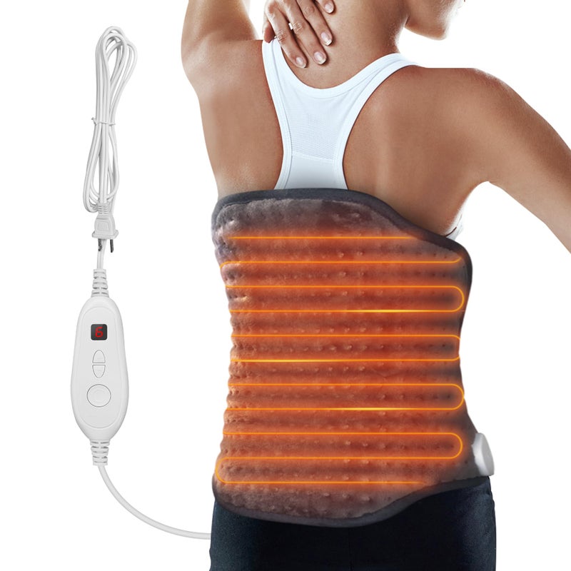Snailax Heating Pad For Back Pain Relief  Fsa Hsa Eligible Electric Heat Pad For Period Cramps  Neck  Shoulders  Heated Pad With Adjustable Strap  6 Heat Levels  Auto Shut Off  16 X24  Washable Gifts - Image 1