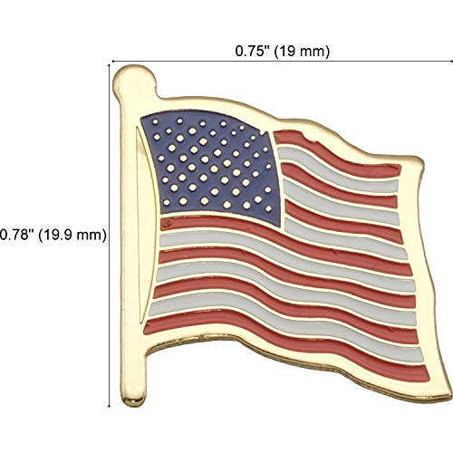 FindingKing USA Flag Lapel Pin Standard - Flag A-Series 3 with Longer Pole - Image 2
