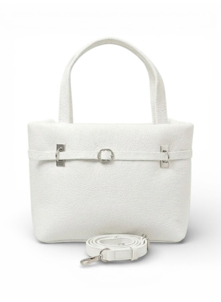 لايف ستيلاش  حقيبة كروس جلد بشكل مميز - ابيض ZC-14 - Image 3