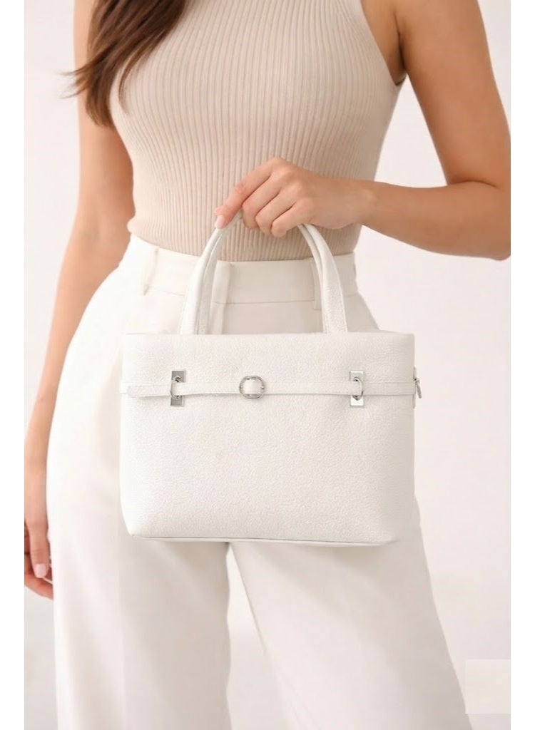 لايف ستيلاش  حقيبة كروس جلد بشكل مميز - ابيض ZC-14 - Image 4