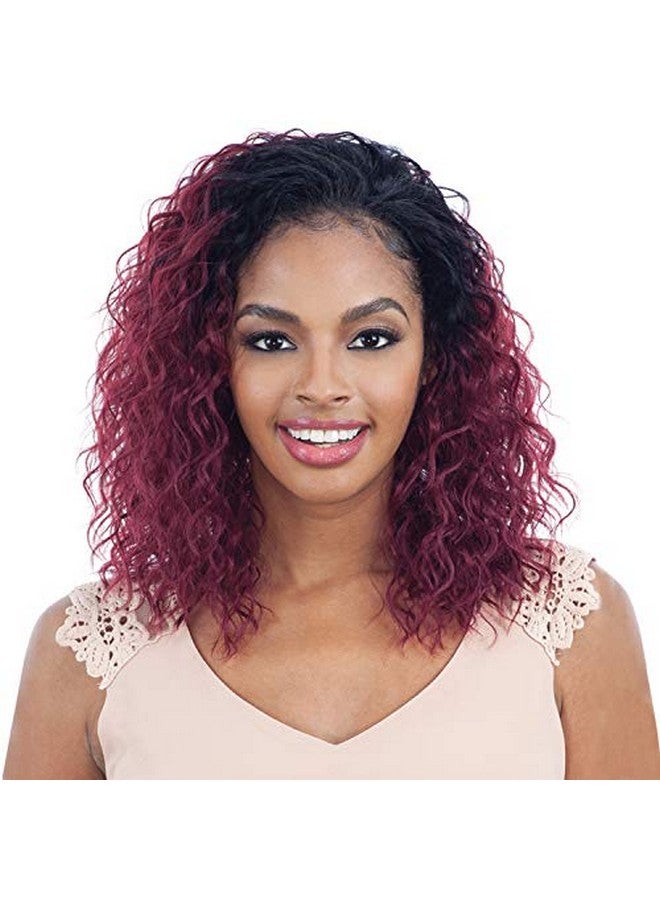 FreeTress Equal Juicy Girl (1B Off Black) Freetress Equal Synthetic Drawstring Full Cap Half Wig - Image 1
