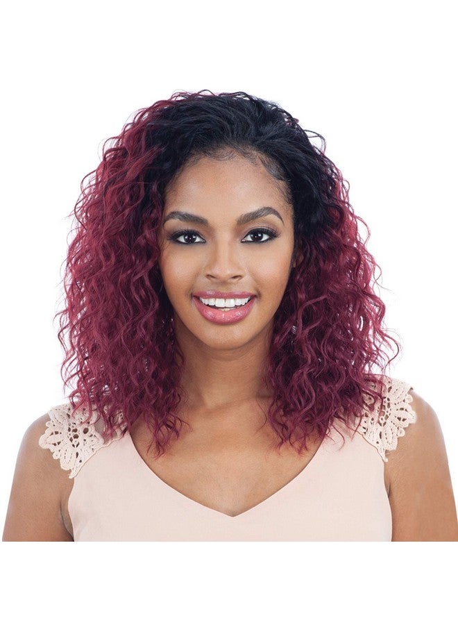 FreeTress Equal Juicy Girl (1B Off Black) Freetress Equal Synthetic Drawstring Full Cap Half Wig - Image 2