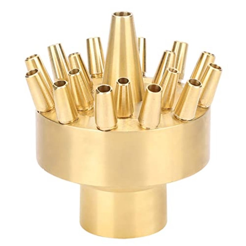 Decorative Copper Fountain Nozzle with 2.54 cm Female Thread, Multi-Hole Water Sprinkler for Garden Ponds - Image 1