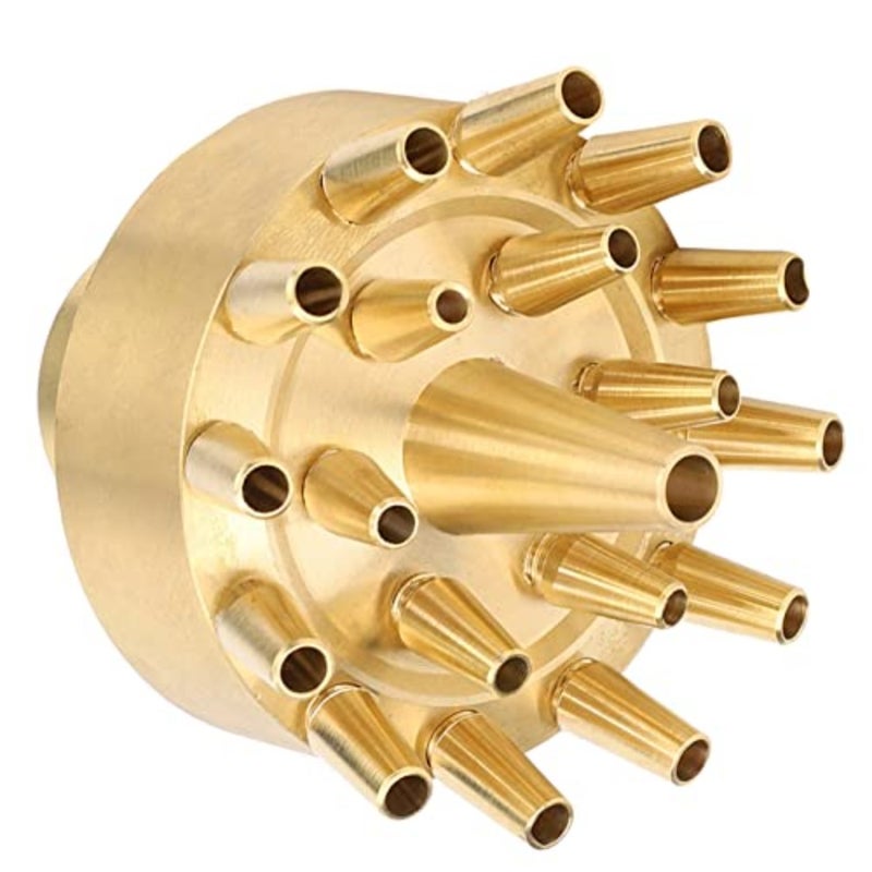 Decorative Copper Fountain Nozzle with 2.54 cm Female Thread, Multi-Hole Water Sprinkler for Garden Ponds - Image 4