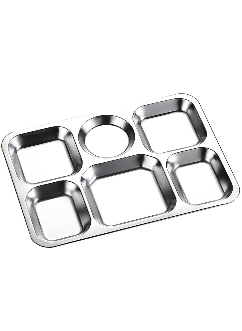 Queen 6pc Stainless Steel  Tray Divided Into 6 Compartments - Image 2