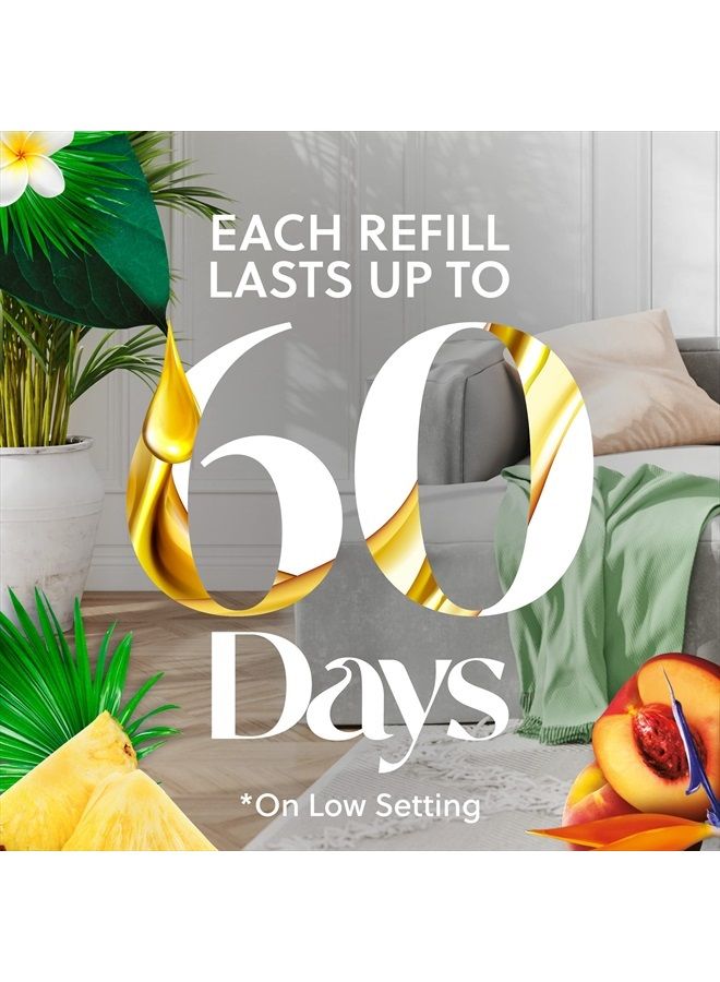 Air Wick Plug in Scented Oil Refill, 2 ct, Vanilla and Pink Papaya, Air Freshener, Essential Oils - Image 2