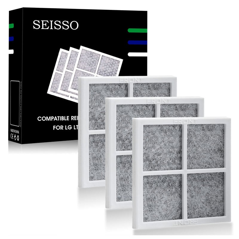 SEISSO LT120F Fresh Refrigerator Air Filter Replacement for LG Compatible with Kenmore Freshen up Refrigerator Air Absorb Odors 3 Packs