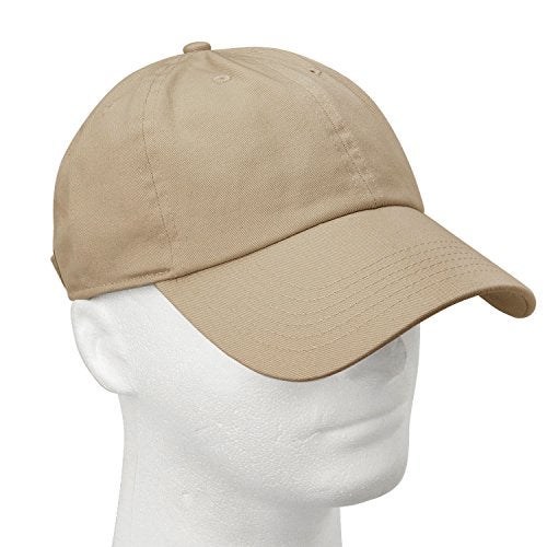 Falari Classic Baseball Cap Dad Hat 100% Cotton Soft Adjustable Size Khaki - Image 2