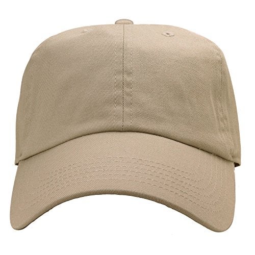 Falari Classic Baseball Cap Dad Hat 100% Cotton Soft Adjustable Size Khaki - Image 4