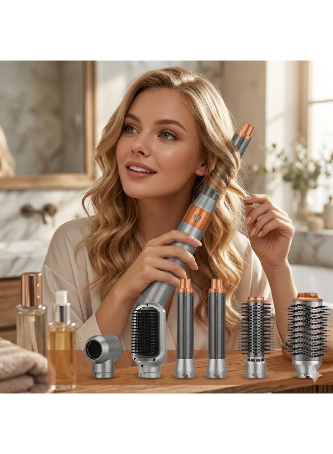 5-in-1 Hot Air Hair Styler & Volumizer Set with Curling Barrel, Smoothing Brush & Storage Case - Image 3