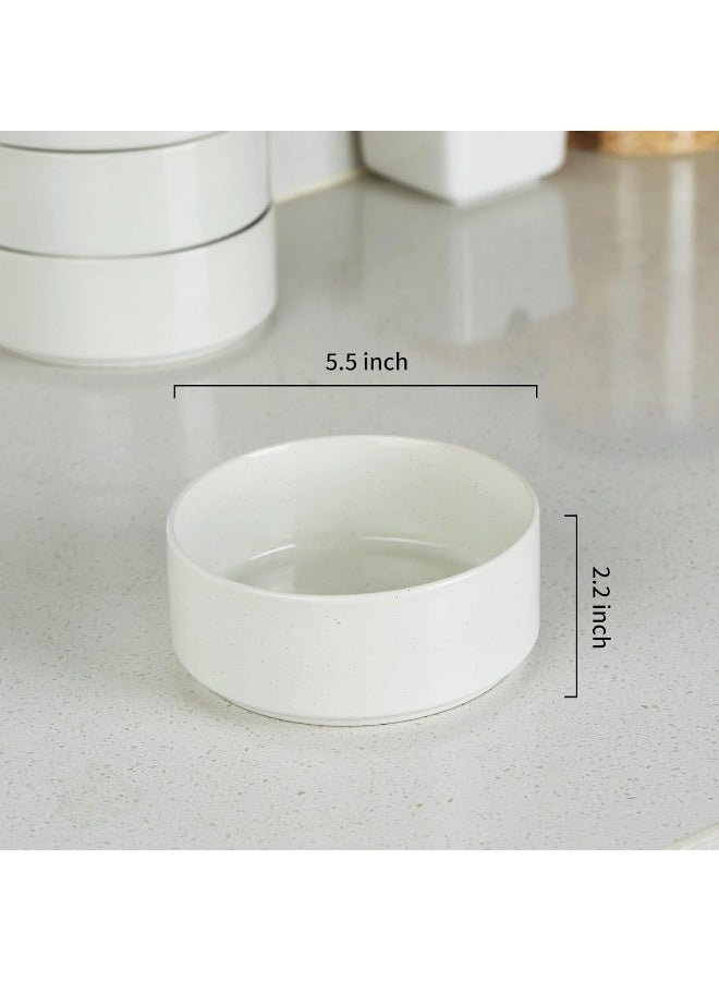 Famiware Nebula 6 Piece Stoneware Bowls Set in 5.5 inches, Serving Bowl for Cereal, Soup, Rice, Pasta, Scratch Resistant, Microwave & Dishwasher Safe - Image 3