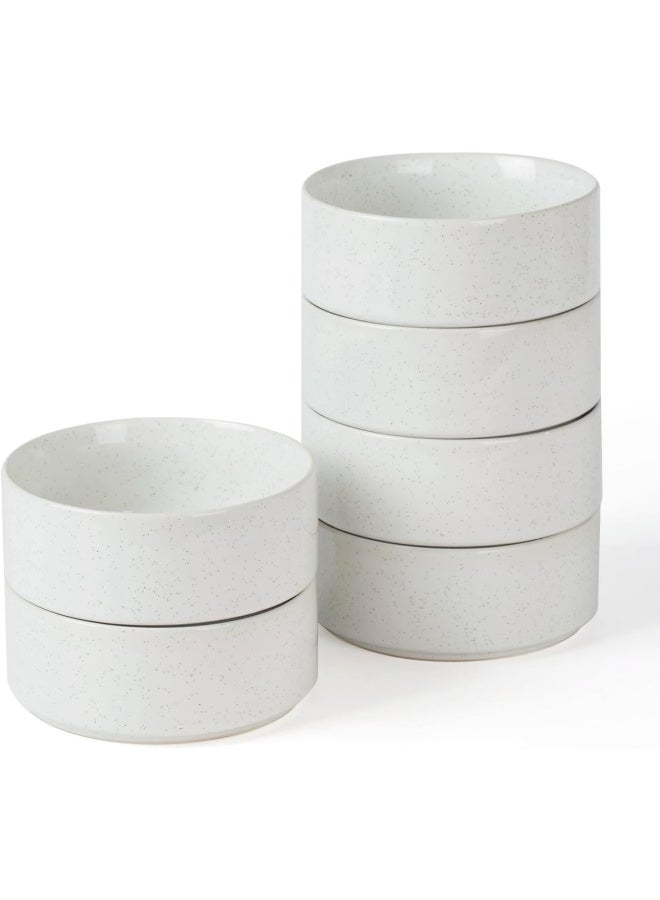 Famiware Nebula 6 Piece Stoneware Bowls Set in 5.5 inches, Serving Bowl for Cereal, Soup, Rice, Pasta, Scratch Resistant, Microwave & Dishwasher Safe - Image 1