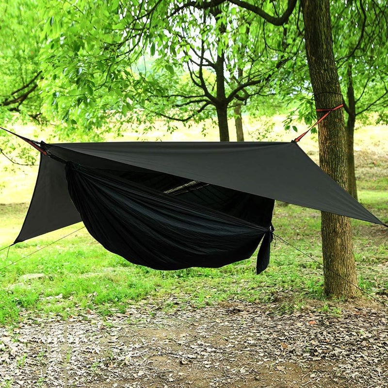 AEETT Camping Hammock with Mosquito Net and Rain Fly - Travel Hammock Bug Net - Hammock Tent for Outdoor Hiking Backpacking Travel Camping Accessories and Camping Gear… - Image 2