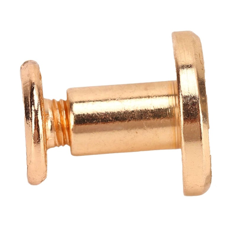 Chicago Screws Set 200 Sets Hard Thick Brass Uniform Coating Leather Screw Rivets for Photo Album Binding (Gold) - Image 3