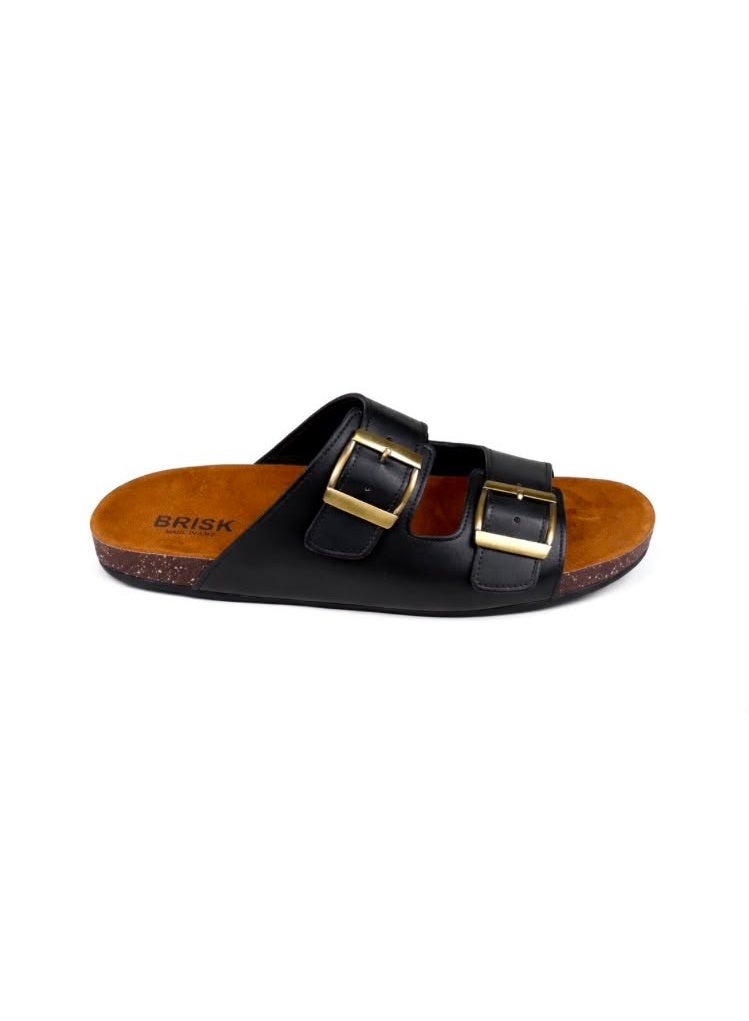 BRISK Presc men's slippers made from genuine leather and designed for orthopedic support, with a finish that provides both comfort and style. - Image 2