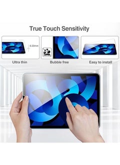 Procases 2 Pack Screen Protector For Ipad Air 5Th Air 4Th Generation 10.9" + 2 Pack Camera Lens Protector 9H Hardness Hd Clear Tempered Glass For Ipad Air Gen 4 Gen 5 Blue  - Image 5