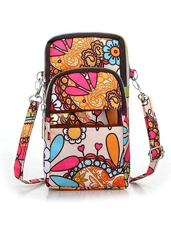 HZYH Messenger Phone Wallet, Canvas Casual Messenger Bag, One Shoulder Handbag Credit Card Wallet, with Credit Card Slot, Small and Compact, for Women Teen Girls - Image 1