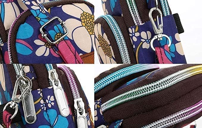 HZYH Messenger Phone Wallet, Canvas Casual Messenger Bag, One Shoulder Handbag Credit Card Wallet, with Credit Card Slot, Small and Compact, for Women Teen Girls - Image 5